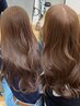 【やまだゆう初回限定】カット＋とろける艶感ブリーチなし2回カラー