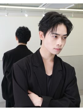 ビカムメンズヘアー 栄店(become men's hair) ナチュラルセンターパート/メンズ縮毛矯正/韓国ヘア/カルマヘア/