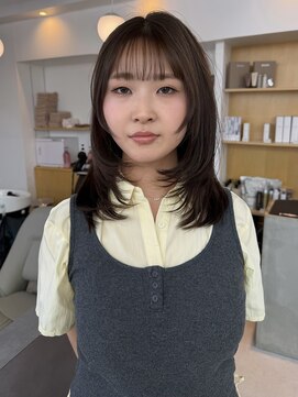 ニュウニュウムーン(NIUNIU moon) 顔周りレイヤー×ミントベージュ☆彡