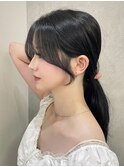 結んでも可愛い/顔まわりカット/レイヤーカット/艶髪