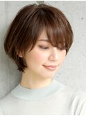 【北生駒/真弓nao*c】ふんわり丸みのショートボブ