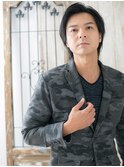 ダークアッシュの爽やかワンレンセミウエットJ