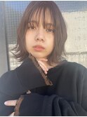 レイヤー外はねミディアムボブ