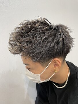 クレスト 近江八幡店(CREST) マッシュツーブロックメンズパーママッシュウルフメンズカット