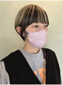 デザインカラー☆ぱっつん前髪#刈り上げマッシュショート