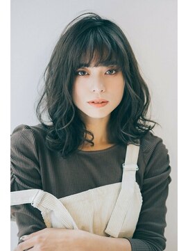 クロワ(croix) 【croix】 Aラインウェーブ×ココアブラウン