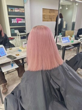アジールヘア 所沢プロペ通り店(agir hair) 美髪ピンクブラウンハイトーンケアブリーチ練馬所沢