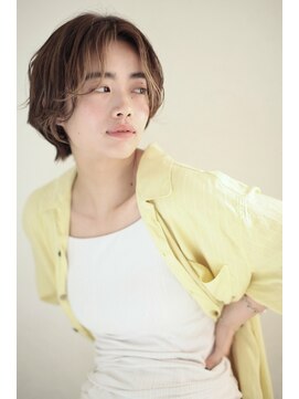 アンド(AND) ショート　パーマ　ハイライト　ベージュカラー　代官山　恵比寿