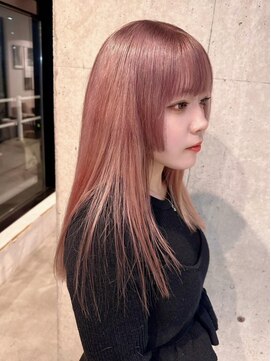 ラヴィズム 長岡店(LUVISM) ピンクベージュダブルカラーブリーチ新潟長岡