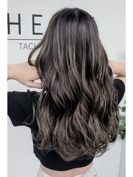 ルミヘアー 金沢駅西口店(Lumi hair) 《Lumi hair》ハイライト×ダークシルバー20代30代40代