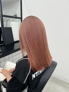 ジルスタジオ(JILL STUDIO) JILL STUDIO ストレートロング×フラミンゴピンク