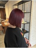 ショートボブカット/ピンクベージュカラー/ハイトーンボブ