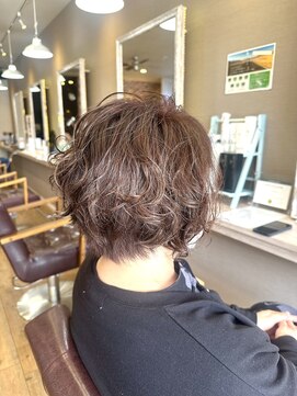 ヘアーメイクロージー 八軒店 (HAIR MAKE ROSY) 大人ショートミルクテーベージュハイライトレイヤーヘッドスパ