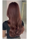 透明感カラー/ピンクブラウン/レイヤーロング