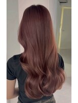 シイム(CYM)&nbsp;透明感カラー/ピンクブラウン/レイヤーロング