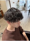 波巻きパーマ