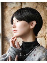 カライングドゥ(ing deux)&nbsp;大人可愛い20代30代40代黒髪前下がりショートボブ丸みショート◎