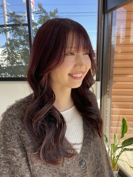 リュクス(LUXE) レイヤーカット×ピンクブラウン