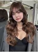 【大人韓国】レイヤーカット/ショコラグレージュ/髪質改善/前髪