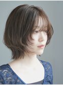 ボブレイヤー/丸顔/前髪あり/絶壁解消/20代/30代/40代/くびれ