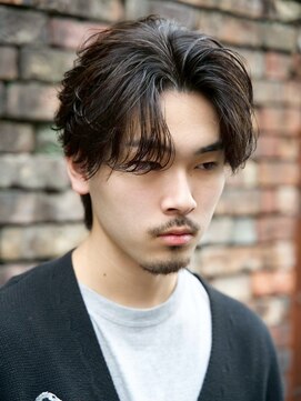 ルーシー 名古屋栄(LUCEY) センターパートニュアンスパーマフェザーパーマ波巻きパーマ