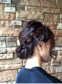 20代30代40代波ウェーブ×大きめ編み込みセット 結婚式 二次会