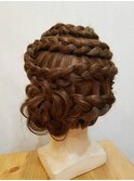 オシャレ編み込みまとめスタイル