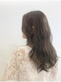 透け感◎ハイトーングレージュ×ロングレイヤー