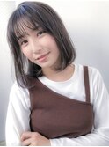 小顔ロブ×エアリーミディ×イルミナカラー×黒髪×吉祥寺
