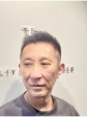 イケおじ/40代/50代/60代/白髪染め/ベリーショート/メンズカット