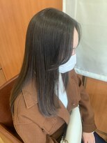 アメイジングヘアー 千歳店(AMAZING HAIR) さらツヤ/ロングヘア/髪質改善/オリーブグレージュ/透明感