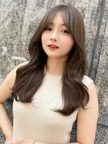 ルームバイシー 新宿(Loom. by Sea)&nbsp;韓国風前髪/シルキーベージュ/グレージュカラー/斜めバング