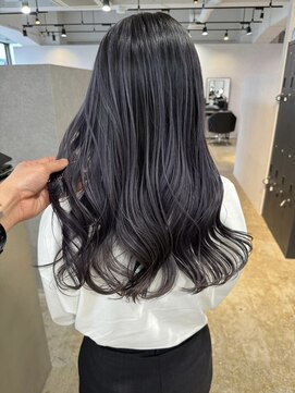 メリー オオサカ(Merly Osaka) 暗髪でもしっかりバレイヤージュ_dark lavender ash_
