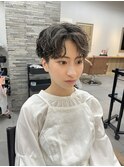 ショートボブパーマ20代30代40代イヤリングカラー大人