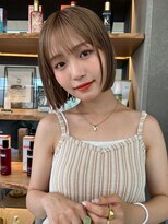 ロンドワン 三宮元町(Lond one) ボブ/切りっぱなしボブ/タッセルボブ/ダークグレー/ミニボブ