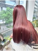 ブリーチなしレッドカラー☆