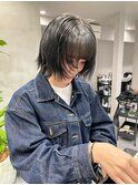 レイヤーカット×透明感ブラック