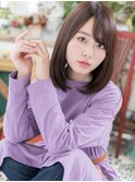 斜めバング大人可愛いツヤ髪エアストレートc6大宮20代30代40代
