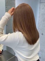 サンク 原宿 表参道(cinq) 原宿ブリーチなしダブルカラーミルクティーベージュミディアム