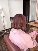 ストロベリーピンク×極細ハイライト