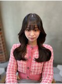 垢抜けカット/顔周りカット/ガーリースタイル/韓国風くびれ