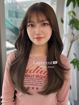 クム(kumu) 韓国へア/レイヤー/顔周り/ボブ/透明感カラー
