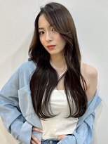 ユイマァル 岡山店(YUIMARL)&nbsp;20代30代ロング韓国レイヤー顔周りカットブラウンカラー