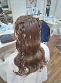 【ヘアセット】ハーフツイン
