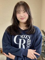 トナリ(tonari) 暗髪カラー ダークグレージュ レイヤーカット【鹿児島中央駅】