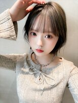 ロンドシエル 横浜(Lond ciel)&nbsp;イメチェン外ハネボブ美髪ワイドバングミディアムレイヤーカット