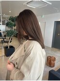 ブラウンカラーナチュラル鎖骨下カット大人綺麗◎杉本