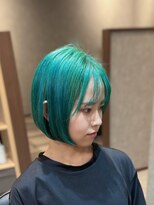 フィッシュヘアー(fish hair)&nbsp;髪質改善/ブリーチカラー/ハイトーン/エメラルドグリーン