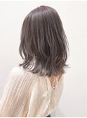 Say.ミディアムレイヤースモーキーカラーアッシュイメチェン前髪