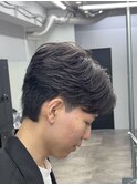 フェザーショートフェザーパーマ毛流れセンターパート